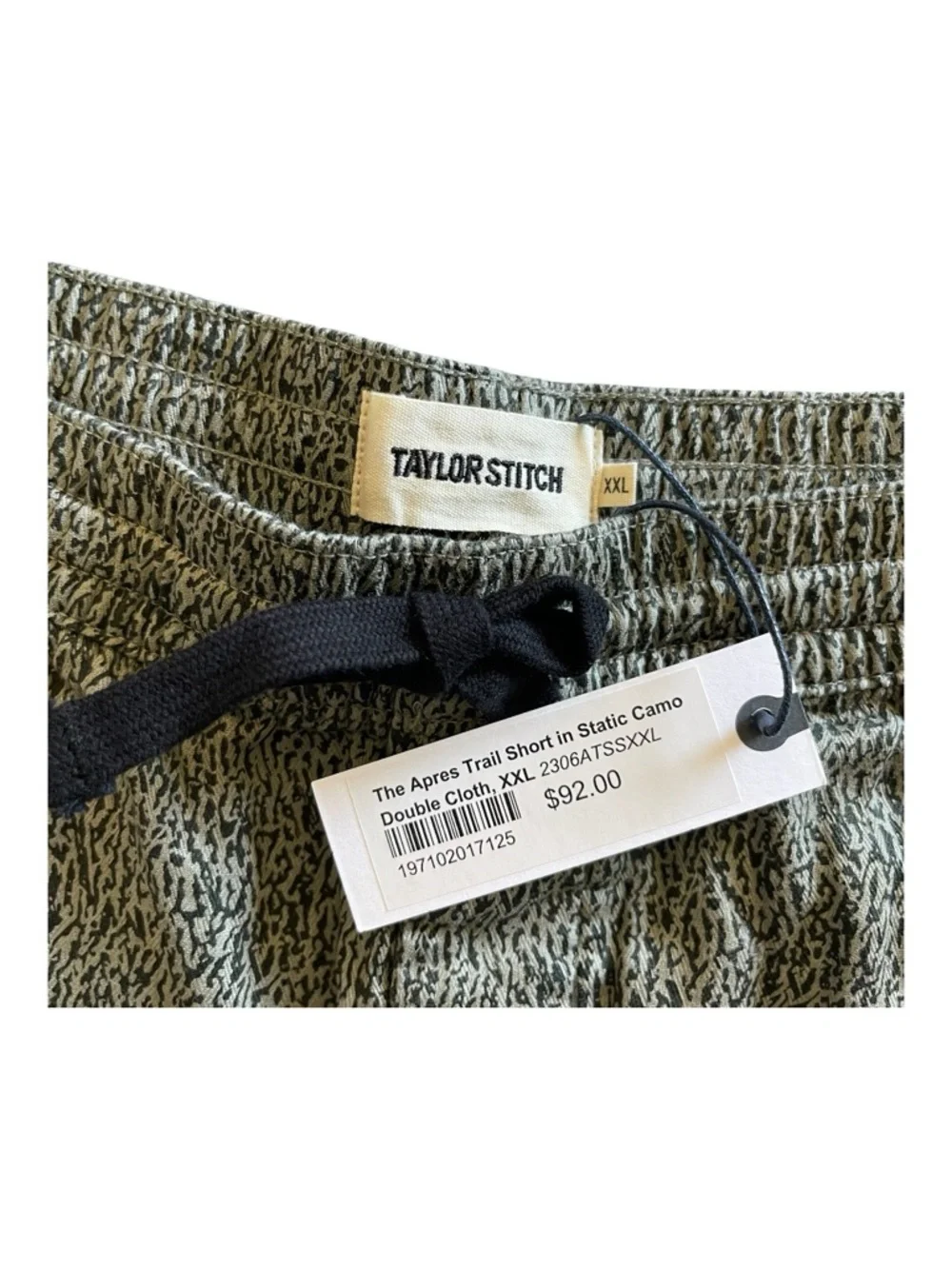 NEW Taylor Stitch Apres Short‎ in Static Camo Double Cloth